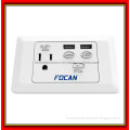 ETL Us Plug USB Wall Socket Plate with 5V2a, 125V 15A 60Hz